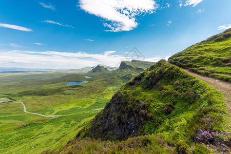 苏格兰斯凯岛上的开阔景观图片素材