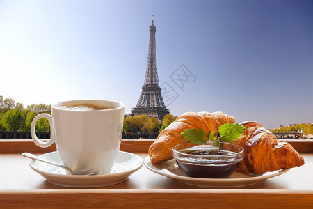 法国巴黎埃菲尔铁塔对面的咖图片