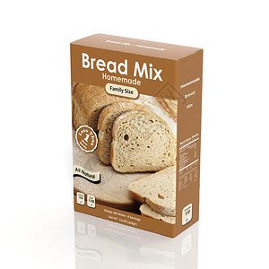 3D白色隔离的Bread图片