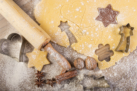 圣诞烘焙饼干擀面杖香料图片