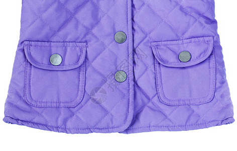 特写时尚的紫色蓝色夹克外套白色背景图片