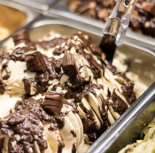 巧克力和香草冰淇图片