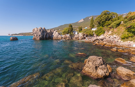 契科夫湾和海滩黑海乌图片