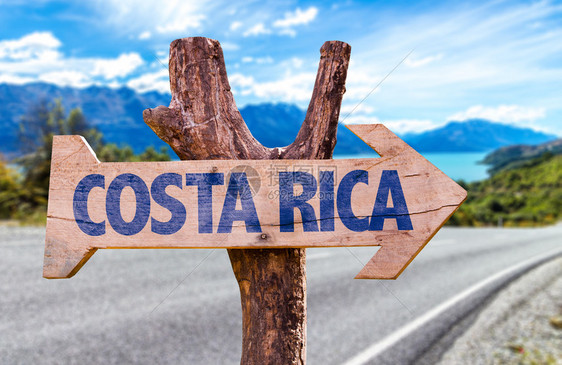 哥斯达黎加有路面背景的木图片