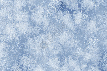 冬季时玻璃窗上的冰晶背景图片