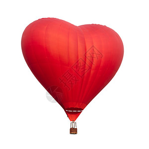红气球以心脏的形状孤图片