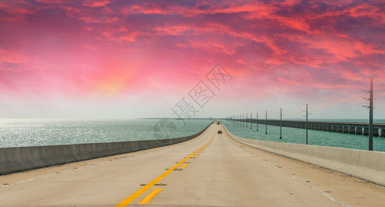 美国1佛罗里达州际公路通往基图片
