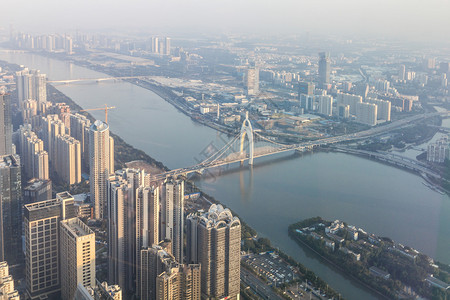 珠江广州市中心空背景