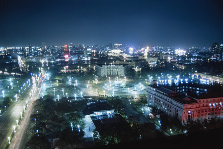 夜间城市概况图片