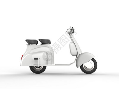 白色小摩托车图片
