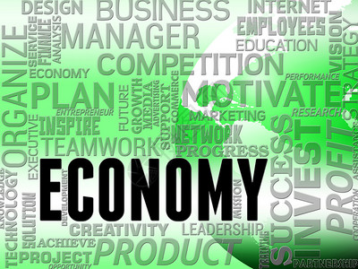 经济词意味着宏观经济和金融图片