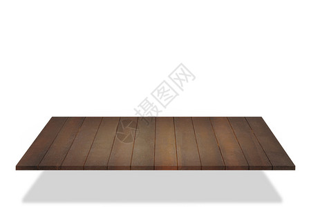 孤立的白色背景展示产品和销售商品的夹层等深木架单背景图片