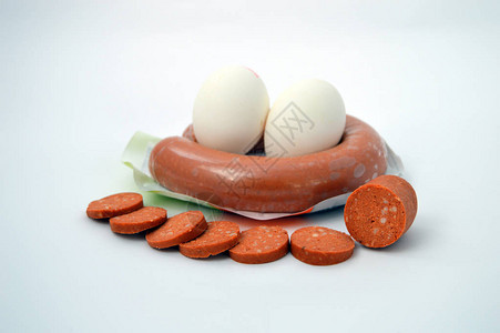 新的香肠和鸡蛋deposiphotos视觉图像图片