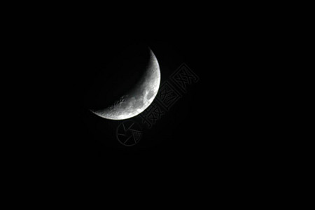 月亮在黑暗背景的天背景图片