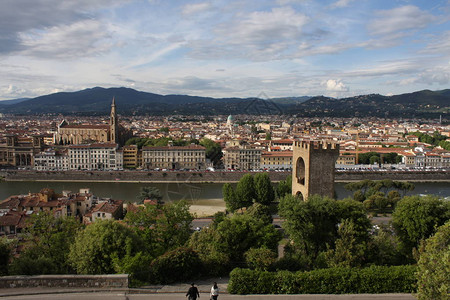 意大利佛罗伦萨城的全景图片