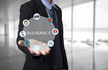 销售商代理手持保险图示清单概念保证健图片