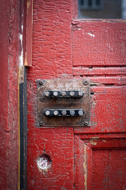 门上的旧密码锁拉斯特图片
