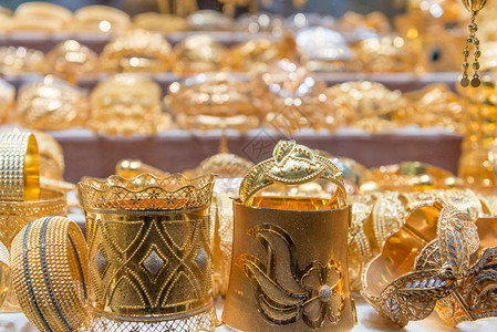 迪拜的黄金露天市场对象图片