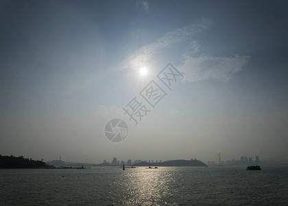 日落时Xiamen城市图片