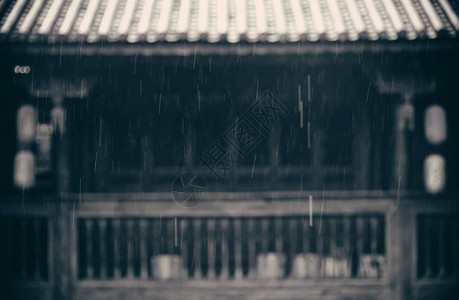 在云南的达利老城雨中的地图片