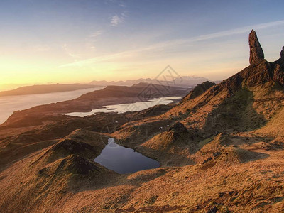 斯凯岛的苏格兰岩石地貌图片素材
