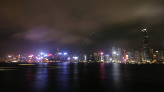 香港市天际线形成维多利亚图片