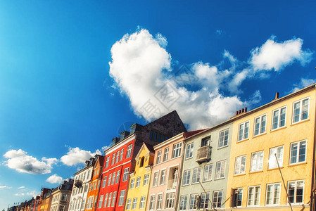 丹麦哥本哈根有彩色房图片