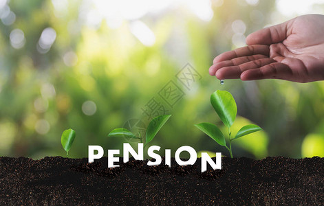 养老金储蓄金融概念与退休与人投资增长图片