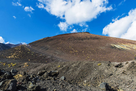 位于意大利西里的一个活火山Sicily图片