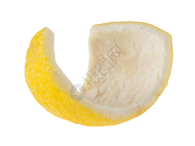 孤立在白色背景上的柠檬皮图片
