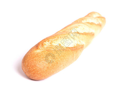 Baguettedepain白纸上孤图片