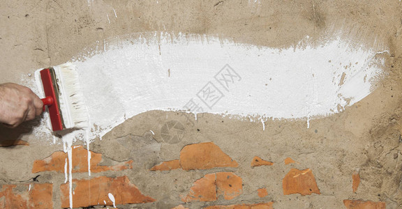 肮脏灰尘色墙体混凝土水泥背景纹理和飞溅颜色笔触图片