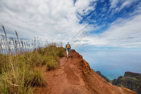 在夏威夷Kauaiicland的NaPali图片