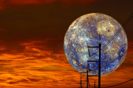 在夜云日落时的三月一号银幕天空环光柱概念Mar近地球背景图片