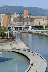 GuggenheimBilbao博物馆在Nervion图片