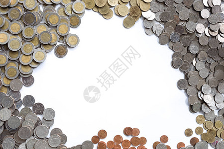 背景商业概念泰国硬币泰国铜币图片