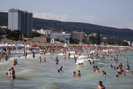 黑海北部的金沙海滩图片