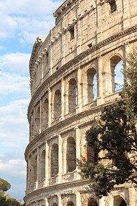 在罗马斗兽场的建筑细节图片