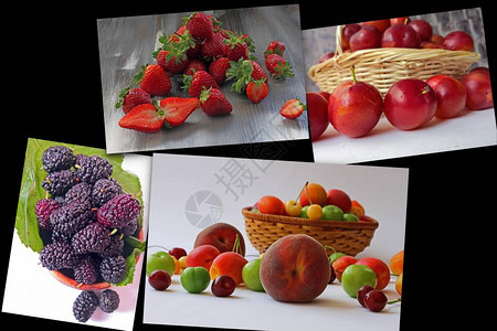各种水果如李子杏子草莓甜瓜图片
