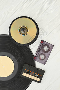 电子唱片光盘和磁带图片