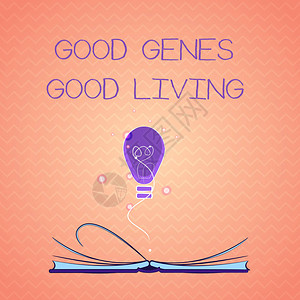 显示好基因的文本符号概念照片继承遗传结果在长寿健康生命中出图片