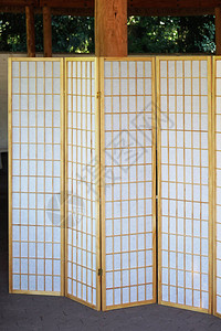 日本用竹纸制成的屏风背景图片