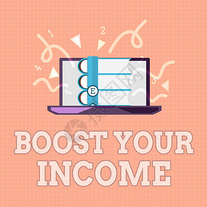 显示增加您的收入的文字符号概念照片增加您的资金投资图片