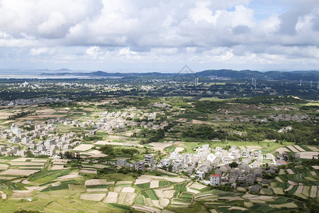 在福建省福州平坦岛俯瞰高清图片