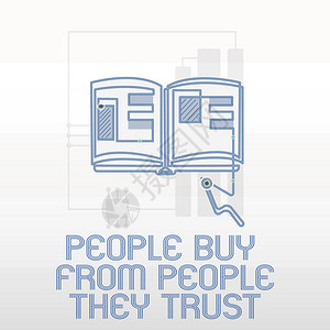 手写文字显示从他们信任中买来的概念意味着建立信任和客户满意度笑声图片