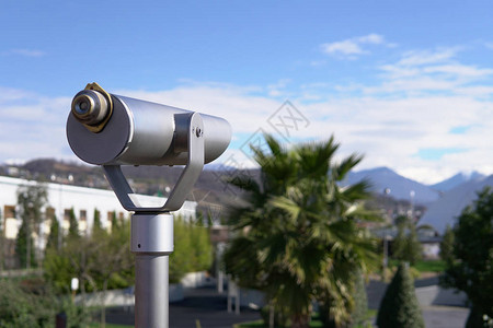 单筒望远镜双筒望远镜景观夏天冬图片