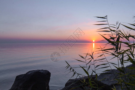 水面的风景海岸日落horizon高清图片