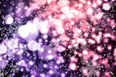 圣诞背景低调的飞雪薄片和深蓝夜晚的恒星美丽的冬季银雪图片
