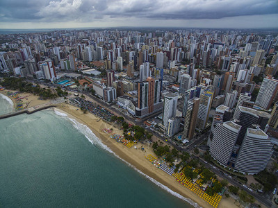 世界海滩城市福塔莱萨市巴西塞阿拉州南美旅行主题访问和记忆地点11月1日至背景图片