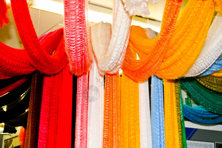 彩色人造腈纶织物纤维纤维生产品演示的五彩色图片